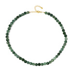 Green Quartz Silver Necklace