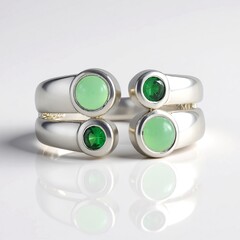 Anello in argento con Crisoprasio (KM by Juwelo)