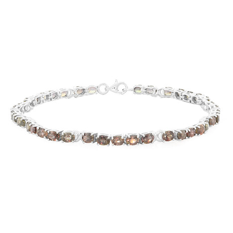 Brazalete en plata con Zafiro color cambiante no calentado