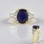 Anello in argento con Zaffiro Blu del Madagascar