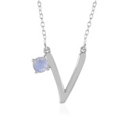 Regenbogen-Mondstein-Silbercollier