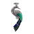 Broche en argent et Grenat du Mozambique