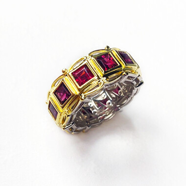 Rhodolite Silver Ring (Dallas Prince Designs)