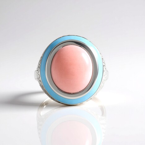 Anello in argento con Opale Rosa (de Melo Essence)