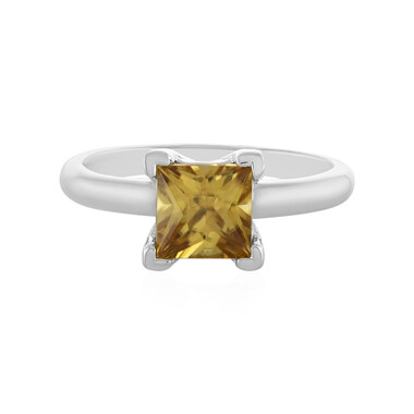 Anello in argento con Zircone Giallo