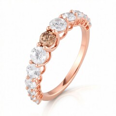 Anillo en oro con Diamante champán I2 (de Melo Gold)