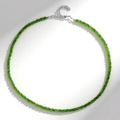 Collana in argento con Diopside Russo
