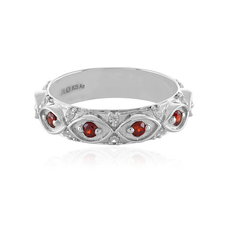 Zilveren ring met Mahagoni Zirkonen