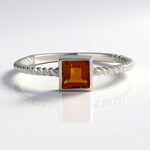 Anello in argento con Citrino Madeira
