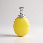 Ciondolo in argento con Calcedonio Giallo (MONOSONO COLLECTION)