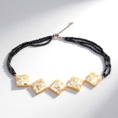 Collier en argent et Hématite noire