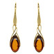 Boucles d'oreilles en argent et Ambre baltique (dagen)