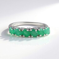 Socoto Emerald Silver Ring