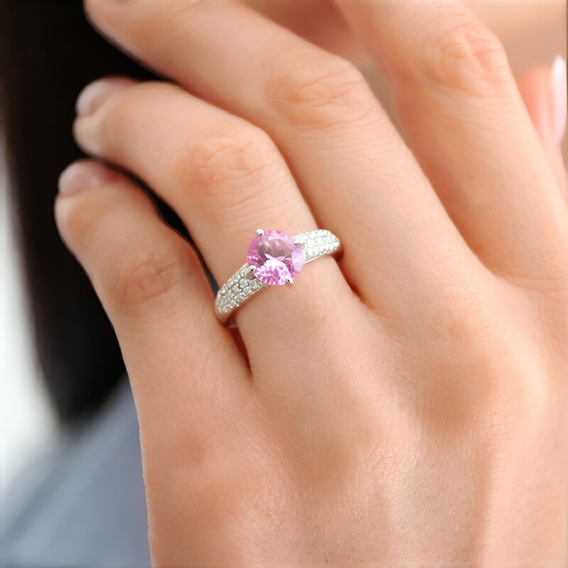 Anello in argento con Kunzite Brasiliana