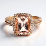 Anello in oro con Morganite AAA (CIRARI)