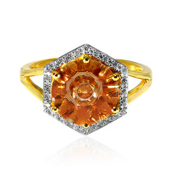 Anello in oro con Quarzo Arancione (Glenn Lehrer)