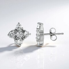 Orecchini in argento con Zircone (Adela Silber)