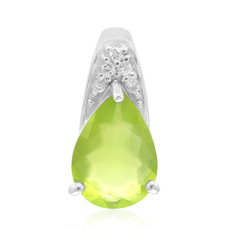 Pendentif en argent et Opale verte du Brésil