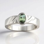 Anello in argento con Tanzanite Verde