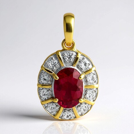 Ciondolo in oro con Rubellite Nigeriana (Mark Kaufman)