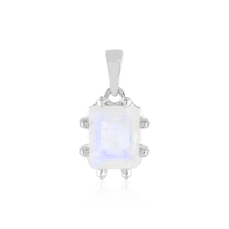 Colgante en plata con Piedra de Luna arcoíris