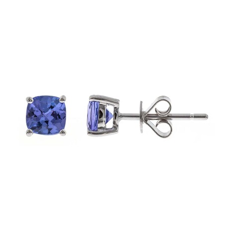 Pendientes en oro con Tanzanita AAA