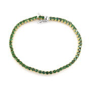 Sambia-Smaragd-Silberarmband (Gems en Vogue)