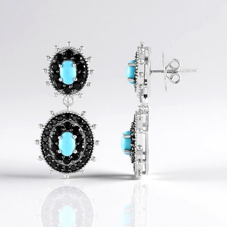 Orecchini in argento con Turchese Sleeping Beauty (Dallas Prince Designs)