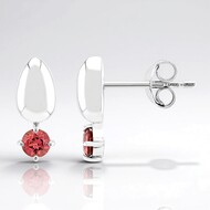Orecchini in argento con Tormalina Rosa Brasiliana (Pallanova)