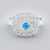 Anello in argento con Apatite Blu Neon