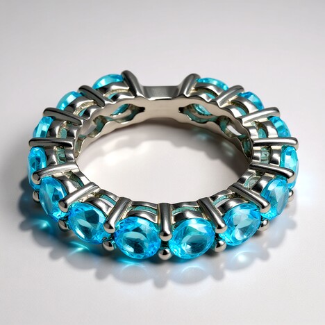 Anello in argento con Topazio Paraiba