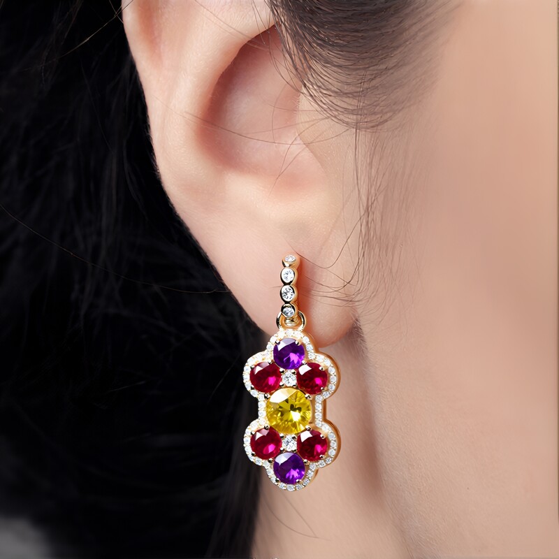 Gelber Zirkon-Goldohrringe (Adela Gold)