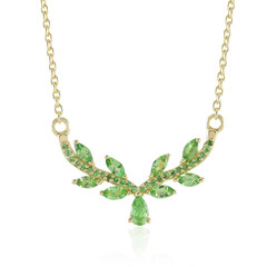Tsavorit-Silbercollier