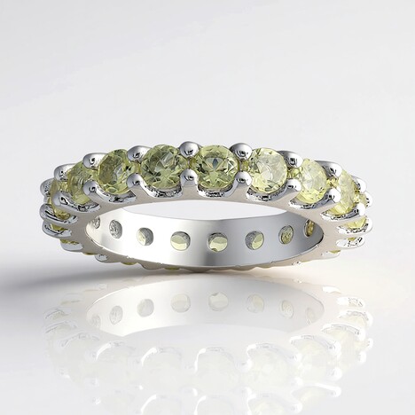 Anello in argento con Ametista Verde