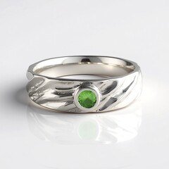Anello in argento con Tsavorite della Tanzania (de Melo Essence)