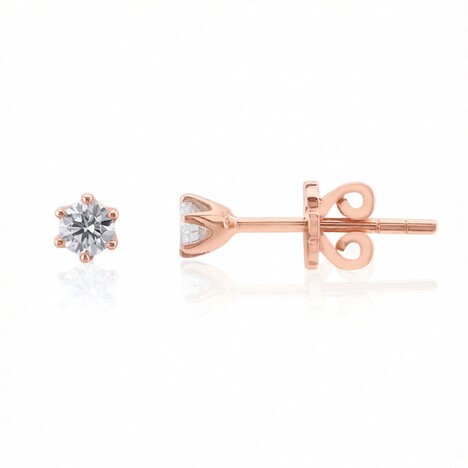 14K IF (D) Diamond Gold Earrings (Annette)
