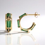 Orecchini in oro con Tormalina Verde di Benedito