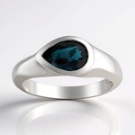 Anello in argento con Topazio Blu Londra (Pallanova)