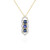 Collana in argento con Zaffiro Stellato Blu