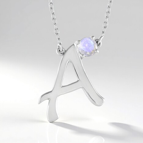 Collana in argento con Pietra di Luna Arcobaleno
