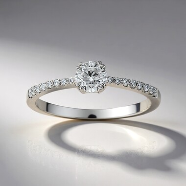 Bague en or et Diamant VVS1 (G) (Annette)