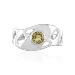 Anillo en plata con Berilo amarillo (de Melo)