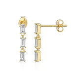 Weißer Topas-Silberohrringe