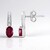 Boucles d'oreilles en argent et Rubis de Madagascar