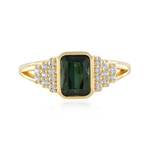 Grüner Benedito-Turmalin-Silberring