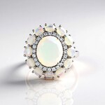 Anello in argento con Opale di Welo