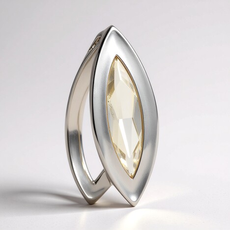 Pendentif en argent et Quartz blanc (MONOSONO COLLECTION)