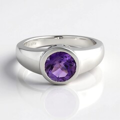 Anello in argento con Ametista Siberiana