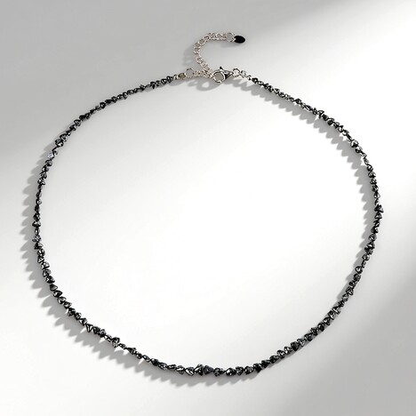 Collana in argento con Diamante Nero