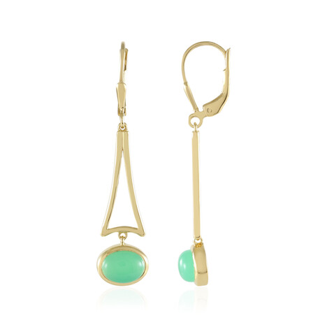 Chrysoprase Silver Earrings (KM by Juwelo)
